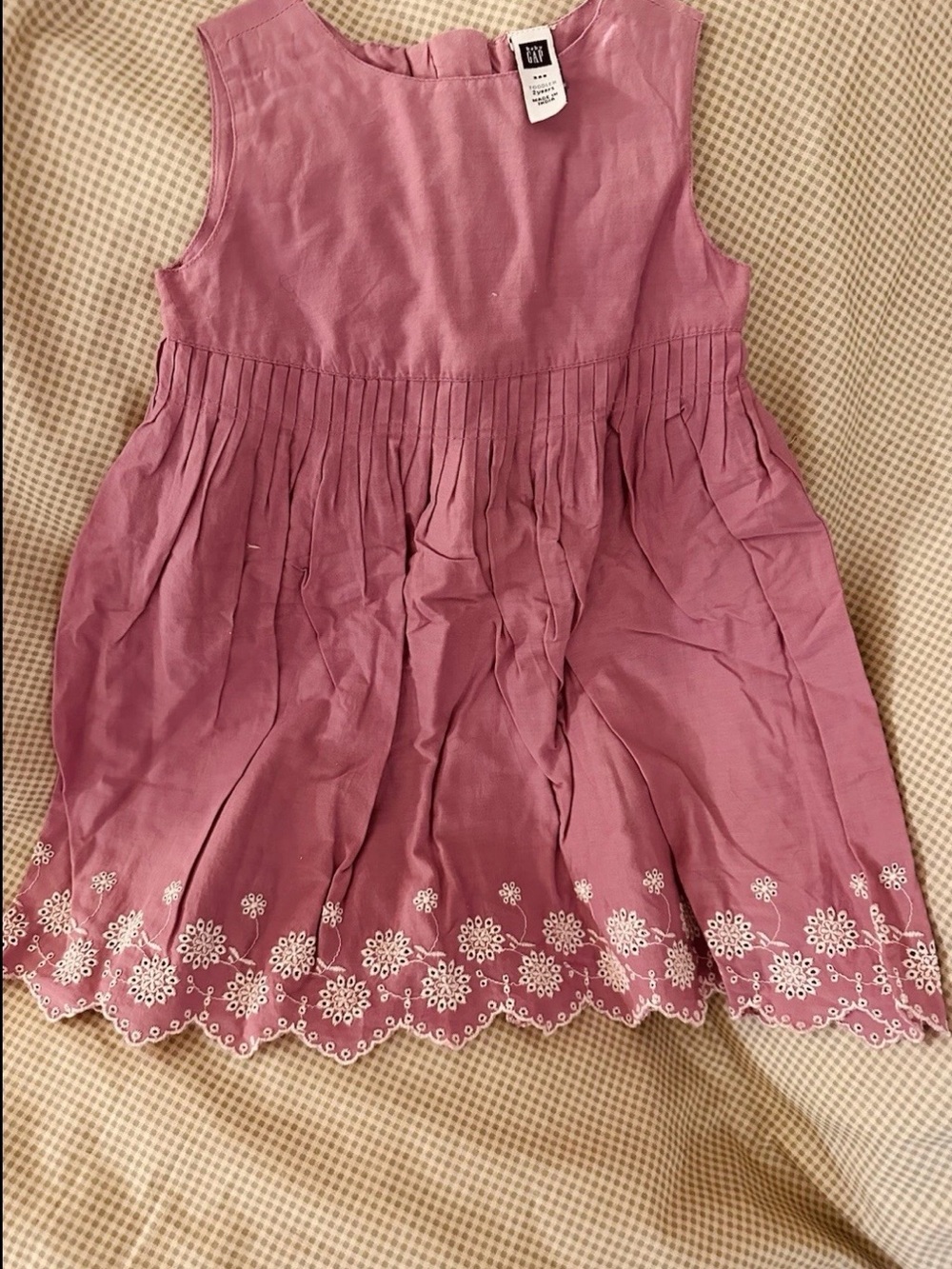 GAP Toddler Mauve Sleeveless Cotton Dress